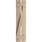 Ekena Millwork Rustic Two Board Spaced Board-n-Batten Hand Hewn Faux Wood Shutters w/Z-Board, 11 1/2W x 62H, PR SHUBSZ11X62HHPR - alternate 3